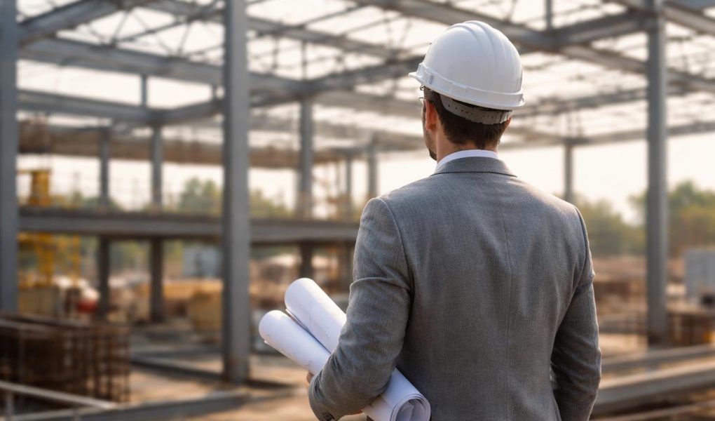 ingenieur-dos-chantier-poutres-metal