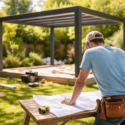 personne-consultant-plans-jardin-pergola