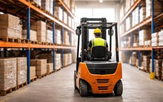 chariot-elevateur-entrepot-rayonnages-cartons