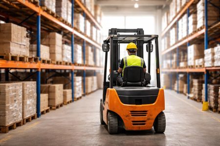 chariot-elevateur-entrepot-rayonnages-cartons