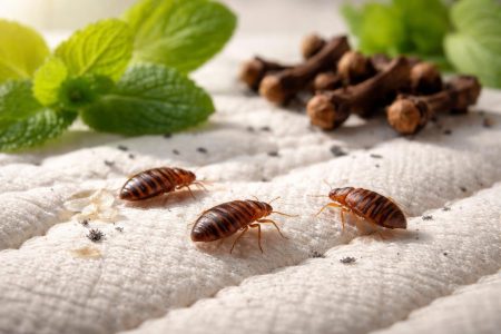 punaises-lit-matelas-feuilles-epices