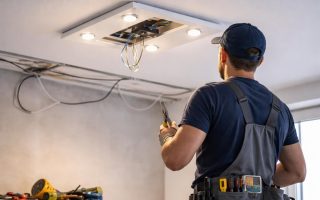 electricien-plafonnier-spots-led-cables