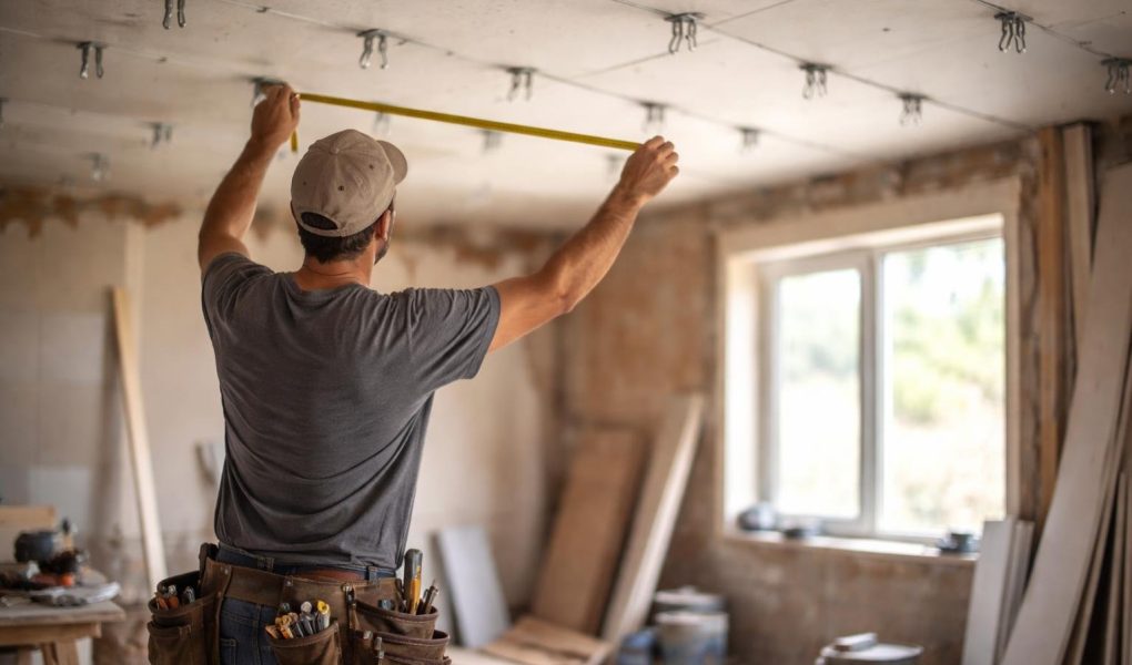 artisan-mesurant-plafond-piece-construction