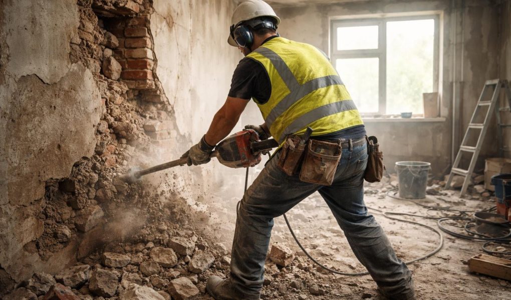 ouvrier-casque-demolition-piece-travaux