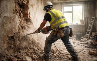 ouvrier-casque-demolition-piece-travaux