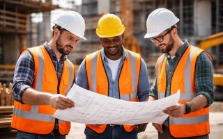 chantier-ouvriers-casques-plans-echafaudages