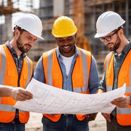chantier-ouvriers-casques-plans-echafaudages
