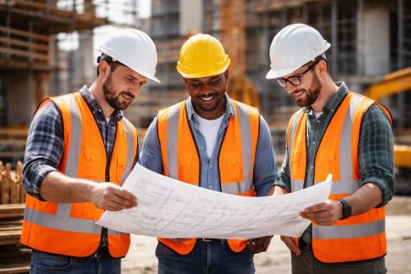 chantier-ouvriers-casques-plans-echafaudages