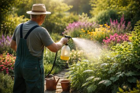 jardinier-dos-plantes-fleurs-couleurs