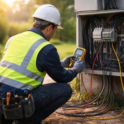 technicien-agenouille-boitier-electrique-jardin