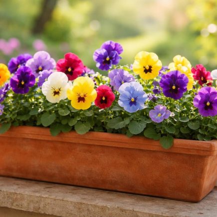 jardiniere-terre-cuite-pensees-couleurs-vives