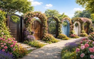 portails-varies-jardin-fleurs-ciel-bleu