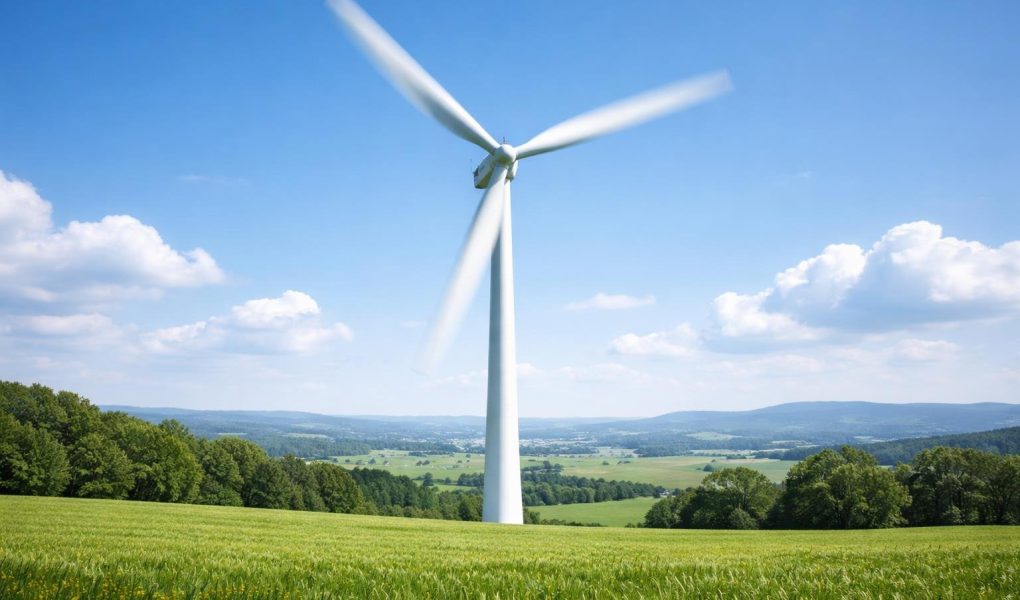 eolienne-champ-verdoyant-ciel-bleu