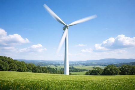 eolienne-champ-verdoyant-ciel-bleu
